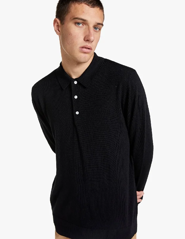 Men's Sweaters for Winter SportsAcademy Merino Polo - Black