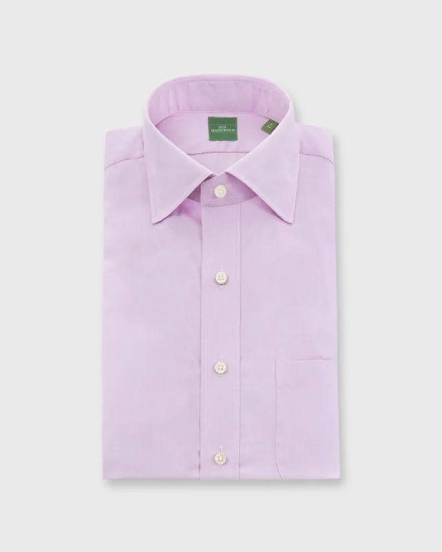 Men's Collared Shirts for Formal OccasionsSpread Collar Dress Shirt in Pink End-on-End